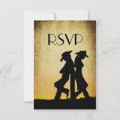 Western Wedding Menu UAWG RSVP Karte (Rückseite)