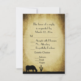 Western Wedding Menu UAWG RSVP Karte