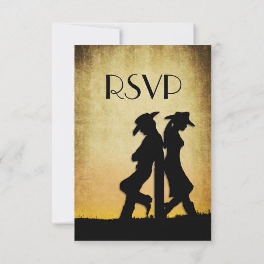 Western Wedding RSVP (Rückseite)