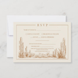 Western Wedding RSVP Card