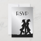 Western Wedding RSVP Karte (Rückseite)