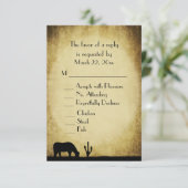 Western Wedding RSVP Karte (Stehend Vorderseite)
