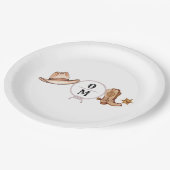Western Wedding Rustic Cowboy Wedding Pappteller (Schrägansicht)