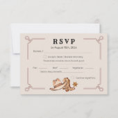 Western Wedding Rustic Cowboy Wedding RSVP Karte (Vorderseite)