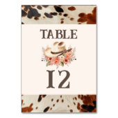 Western Wedding Tischnummer (Rückseite)