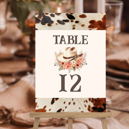 Western Wedding Tischnummer