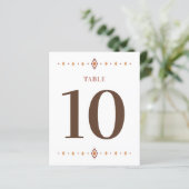 Western Wedding Tischnummer (Stehend Vorderseite)