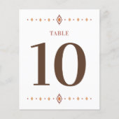 Western Wedding Tischnummer (Vorderseite)