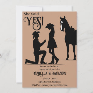 Western Wedding Verlobung Einladung