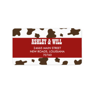 Western Weihnachten Adressaufkleber