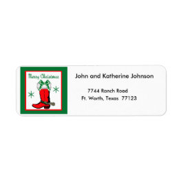 Western Weihnachten Cowboy Boot Frohe Weihnachten