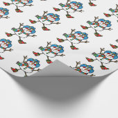 Western-Weihnachten CowboySnowman Geschenkpapier (Ecke)