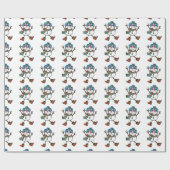 Western-Weihnachten CowboySnowman Geschenkpapier (Flach)