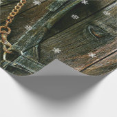 Western Weihnachten Frosty the Snowman and Horse Geschenkpapier (Ecke)