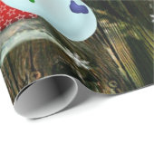 Western Weihnachten Frosty the Snowman and Horse Geschenkpapier (Rolleneckpunkt)