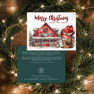 Western Weihnachten   Geschäftskunde Vielen Dank Dankeskarte
