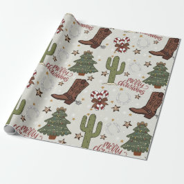 Western Weihnachten Geschenkpapier