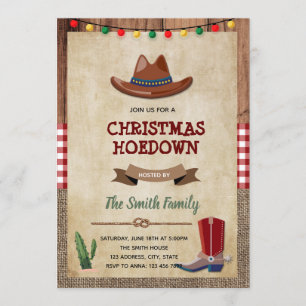 Western Weihnachten Party Einladung