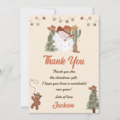 Western Weihnachten Party Vielen Dank Einladung (Vorderseite)