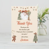 Western Weihnachten Party Vielen Dank Einladung (Stehend Vorderseite)