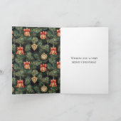 Western Weihnachten Red Cowboy Cowgirl Tree Orname Karte (Innenseite)