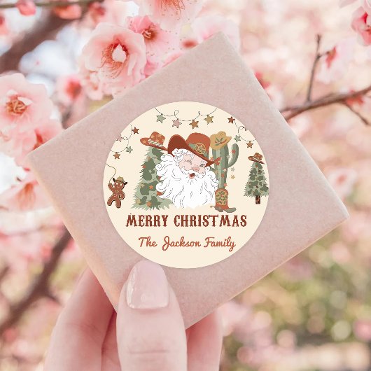 Western Weihnachten Vielen Dank Klasse Runder Aufkleber