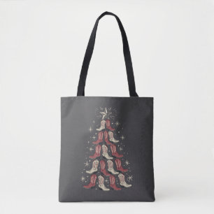 Western Weihnachts Cowboy Boot Tree Cowgirl Stiefe Tasche