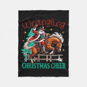 Western-Weihnachts-Cowboy, der Weihnachtsstimmung  Fleecedecke