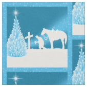 Western Weihnachts Cowboy Prachen Fabric Stoff (Nahaufnahme)