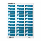 Western Weihnachts Cowboy Prachen Rücksendeadresse (Vorne)