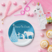 Western Weihnachts Cowboy Prachen Teller (Party)