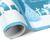 Western Weihnachts Cowboy Prachen Weltfrieden Geschenkpapier (Rolleneckpunkt)