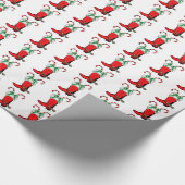 Western Weihnachts Cowboy Stiefel mit Candy Canes Geschenkpapier (Ecke)