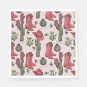 Western Weihnachts Cowgirl Boots Howdy Weihnachten Serviette (Vorderseite)