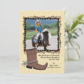 Western Weihnachts-Foto Weihnachtskarte Feiertagskarte (Stehend Vorderseite)