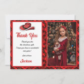 Western Weihnachts-Hat-Party Vielen Dank Einladung (Vorderseite)