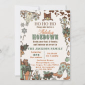 Western Weihnachts-Hoedown Party Einladung (Vorderseite)