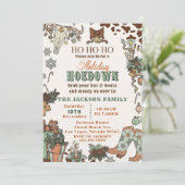 Western Weihnachts-Hoedown Party Einladung (Stehend Vorderseite)