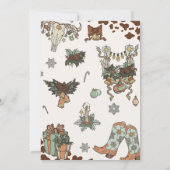 Western Weihnachts-Hoedown Party Einladung (Rückseite)