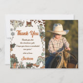 Western Weihnachts-Party Danke-Foto Einladung (Vorderseite)