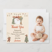 Western Weihnachts-Party Danke, Ihr Foto Einladung (Vorderseite)