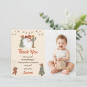 Western Weihnachts-Party Danke, Ihr Foto Einladung (Stehend Vorderseite)