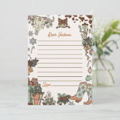 Western Weihnachts-Party Einladung (Stehend Vorderseite)