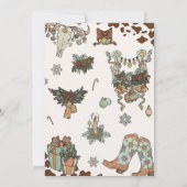 Western Weihnachts-Party Einladung (Rückseite)