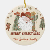 Western Weihnachts-Party Keramik Ornament (Vorne)