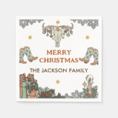 Western Weihnachts-Party Serviette (Vorderseite)