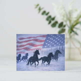Western-Weihnachts-Pferde Postkarte