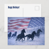 Western-Weihnachts-Pferde Postkarte (Vorne/Hinten)