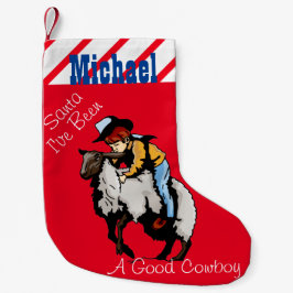 Western Weihnachts-Strumpf Cowboy Mutton Buster Kleiner Weihnachtsstrumpf