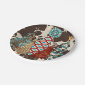 Western Weihnachtsbaum Party Papier Teller (Schrägansicht)